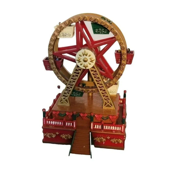 Vintage Mr. Christmas Music Box Ferris Wheel Collectable Wish Y Merry Christmas - Picture 5 of 5